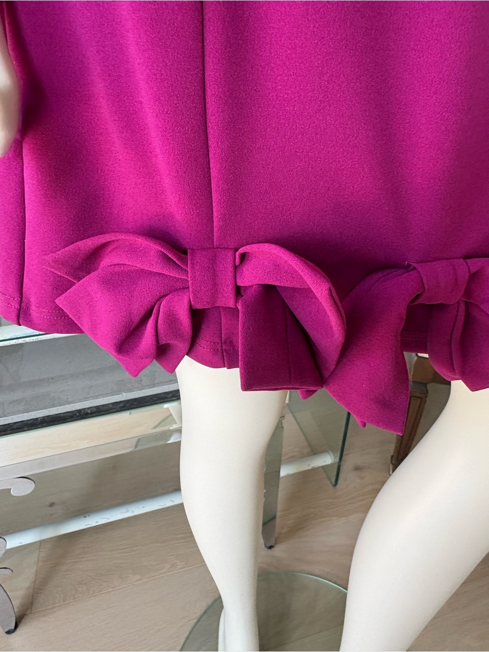 Adelyn Rae Magenta Square-Neck Ruffle Hem Mini Dress - Picture 3 of 4